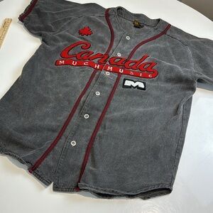 Canada MuchMusic Vintage Gray Baseball Shirt Size Large